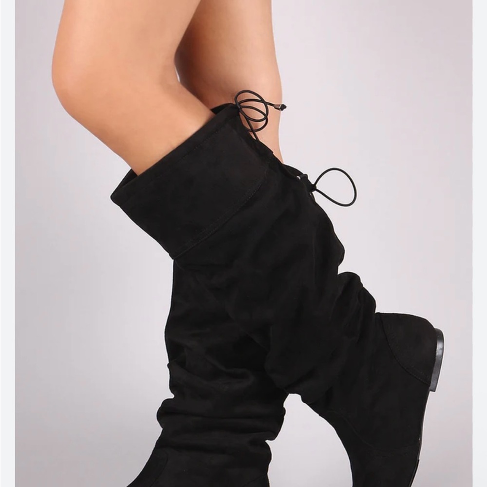 Mossino Black Over the Knee Women's Boots